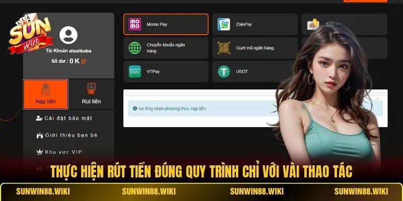 Thực hiện rút tiền đúng quy trình chỉ với vài thao tác